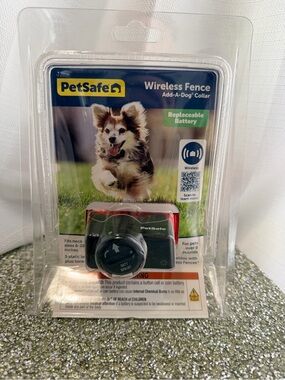 New! Wireless fence add a dog collar  with replaceable battery